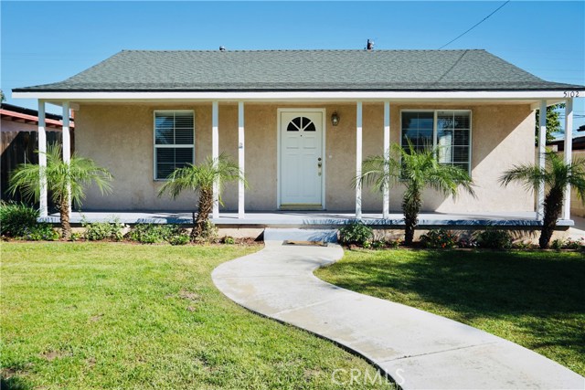 5102 Wimmer Avenue Baldwin Park, California Renovated 3-bedroom, 2-full-bathroom single family home with newer paint, laminate flooring, moldings, and double-paned windows. Natural light streams through the open and bright floor plan. An updated and full kitchen with newer refrigerator, washer and dryer. Master bedroom suite with direct access to the rear patio and a spacious walk-in closet. Charming front porch and rear patio for leisure. 2-car detached garage with a long driveway provides plenty of additional parking. Easy freeway access. Non-smokers. Please provide current credit report (credit score 680+) upon request showing. Some photos are digitally staged for the purpose of conceptualizing space usage.