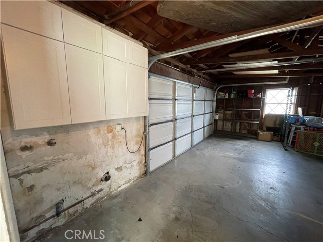 laundry cabinets and hookup in garage