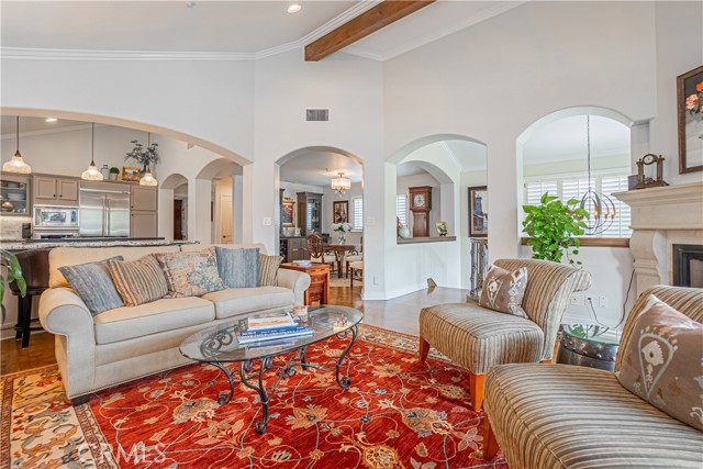 Living Room w/ High Ceilings