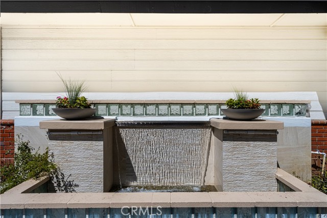 Water feature at entrance