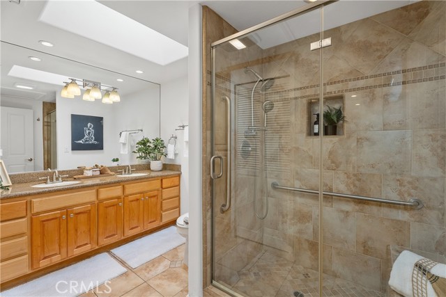 Large shower stall.