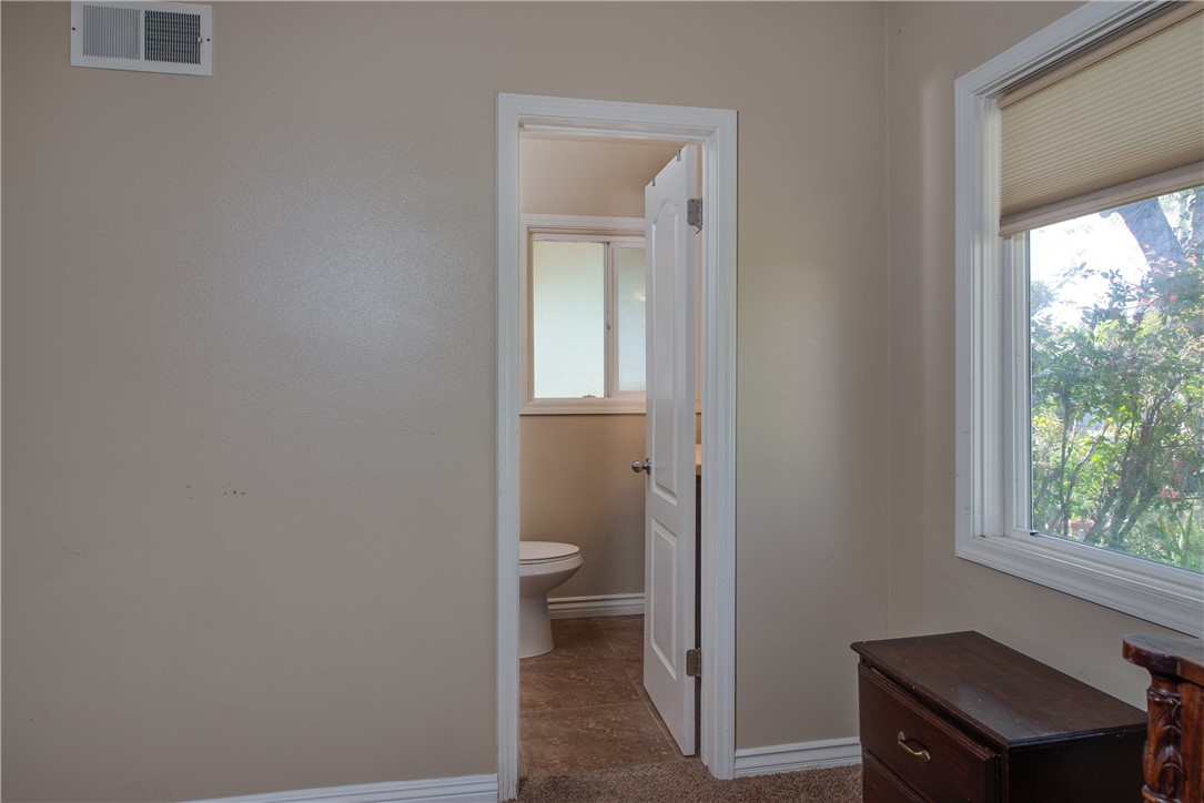 The primary bedroom has a bathroom attached.