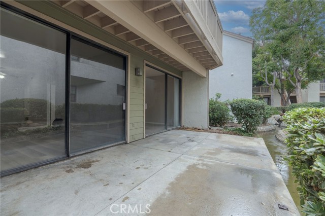 Patio area is accessed from living room and also the bedroom