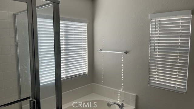 Newly installed blinds in the bathroom