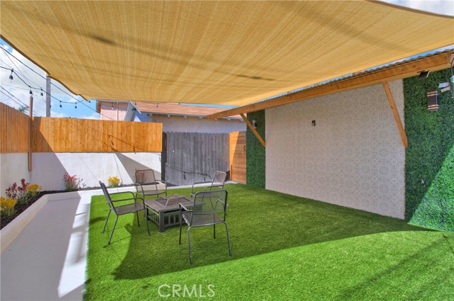 Patio area shade perfect for gatherings