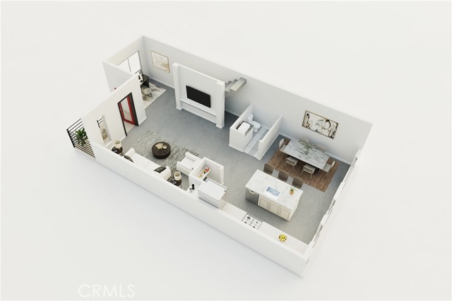 middle 3 BR (front block) floor plan rendering