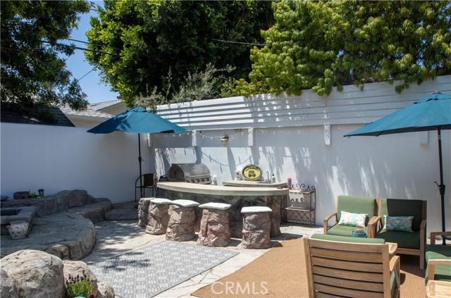 Bar and BBQ in Backyard
