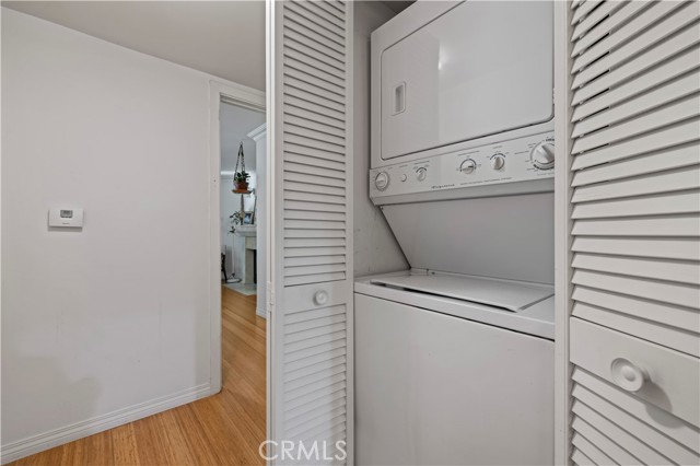 In Unit Laundry with stackable washer/dryer included with sale