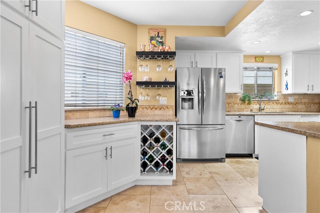Kitchen pantry and built in wine rack