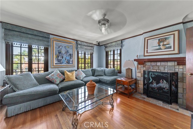 Sunny family room with 2nd Batch Elder fireplace