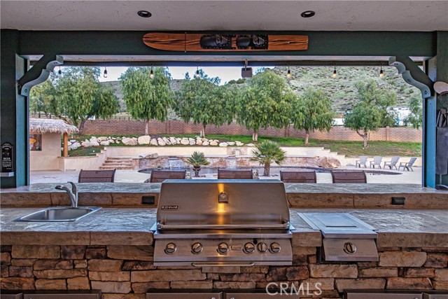 Built-in BBQ under covered patio