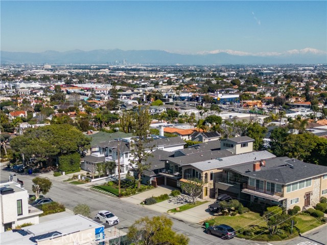 Aerial view toward Downtown LA