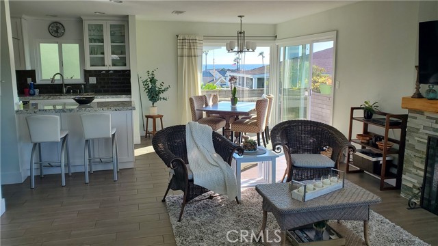 Ocean view from the living room, dining area and back patio.