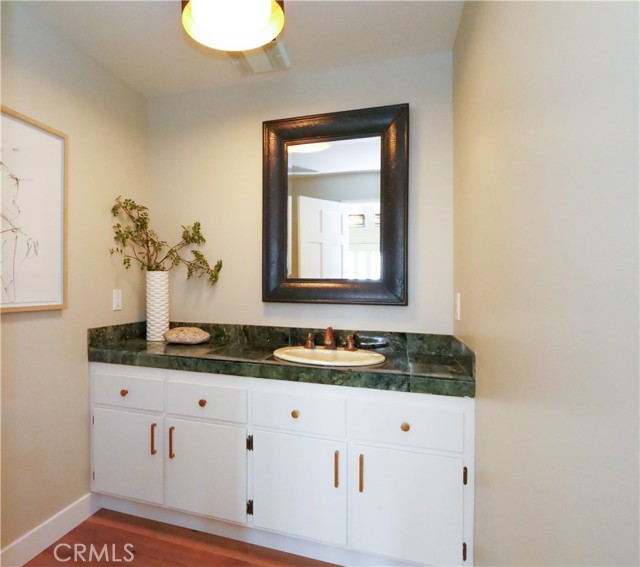 Powder room off living area