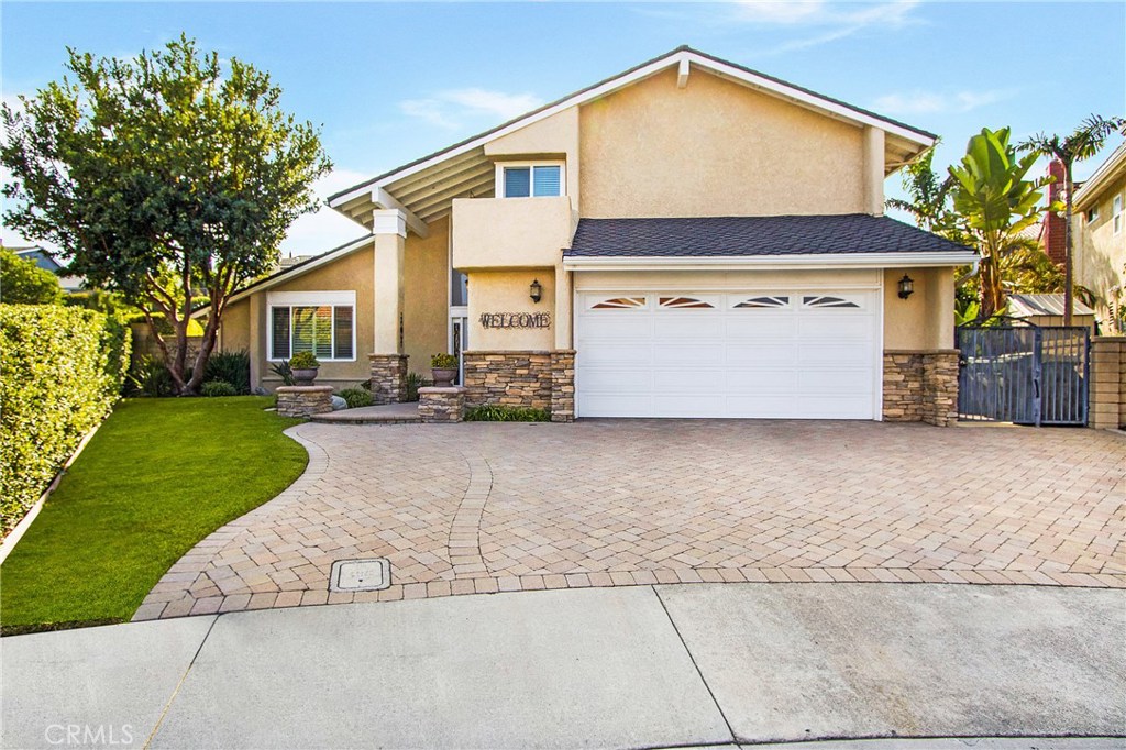 Perfectly situated at the end of a CDS & on a single-load street is this lovely 4-bedroom home in the heart of Mission Viejo. Don't let the square footage fool you; this home feels much larger than what it is. Delight in this perfect floor plan in the highly sought out Madrid Del Lago neighborhood. From the moment you walk in you'll feel at home. The formal living room boats high ceilings, handsome hardwood floors, fireplace, double-pane windows with white plantation shutters & complimented by a spacious dining room. Bright & light kitchen with newer Quartz counters, recessed lighting, white cabinetry & views to the backyard. Enjoy causal meals at the counter-bar or breakfast nook. The kitchen adjoins the family room & is adorned with crown molding, a built-in media center with bookcases, a cozy fireplace & plenty of storage to keep the bare necessities of life handy. DOWNSTAIRS BEDROOM makes the perfect home office & is just steps away from a full bath. The master bedroom is spacious, offers a walk-in closet, updated vanity area and an upgraded enlarged walk-in shower. Two additional spacious bedrooms, a full bath, complete the upstairs. Relax & rejoice in the backyard. Splash around in the pool or dine with friends as this backyard is perfect for outdoor entertaining. Side yard with grass area & another area with low pebble rocks. In close proximity to parks, trails & the amazing perk of being able to enjoy all activities that Lake MV offers. Low HOA & no Mello Roos.