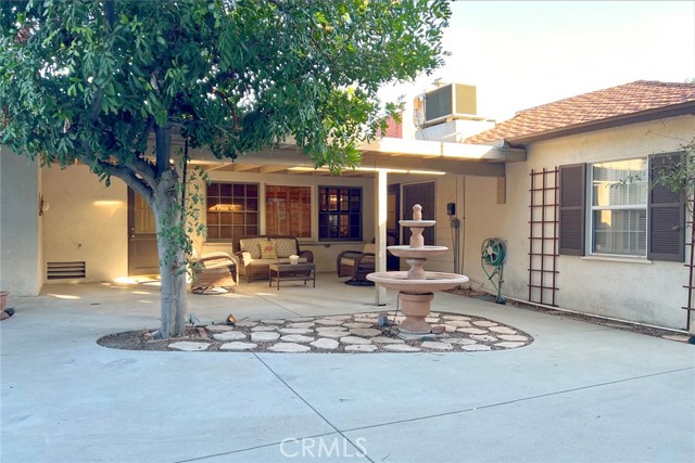 Patio view from driveway