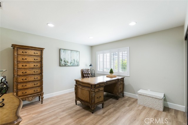 The 4th bedroom is separate from the other 3 bedrooms so it would make the perfect office or guest room.