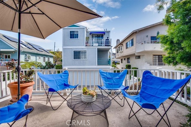 Large outdoor balcony off of the living room makes ones dream of indoor outdoor living come true.