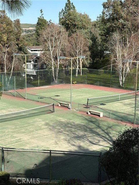 community tennis courtyard