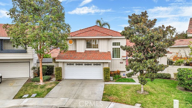 Beautiful and move-in ready home in a cul de sac at Shadowbrook community of Tustin Ranch. Upgraded features include FULLY PAID OFF 8.45 KwP SOLAR edge system with LG chem battery grandfathered into nem2.0 with warranty, epoxy garage flooring, Rachio Smart sprinklers, whole house fan and other smart home devices. Chef's kitchen has granite countertops, Viking stove top, Viking range hood, Bosch oven and Bosch dishwasher. There is a lot of natural light beaming through newer large windows throughout the home. Formal and inviting living room with vaulted ceilings, travertine fireplace and new luxury vinyl flooring. Separate dining room and family room adjacent to the kitchen. Sliding glass doors in the dining room lead to a warm and cozy side yard perfect for entertaining. The family room glass doors lead you to the large backyard with a clean landscape and low maintenance gardening. Upstairs are 3 bedrooms and 2 updated full baths with double sinks. Master bath has large walk in closet with cedar floors. This home has central air with a Nest thermostat and a whole house fan that extracts all the hot air in the summer keeping the house cool year round and saving a lot of electricity. Large 2 car garage can be synced to your smartphone. LOW HOA FEES and NO MELLO ROOS! The HOA has a community pool, spa and small dog park. The HOA also covers front yard maintenance which includes water, sprinklers and gardening. Located near Camino Real Park, Tustin Ranch Golf Course and The Tustin Market Place with lots of dining and shopping. Excellent schools located at Tustin Ranch Elementary, Pioneer Middle and Beckman High.