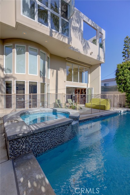 Waterfall from Spa to Salt Water Pool