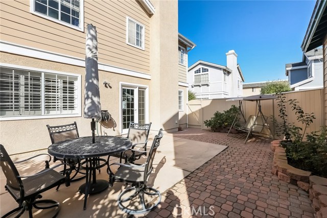 Private rear patio looking east