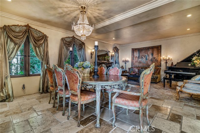 Formal dining in living room.