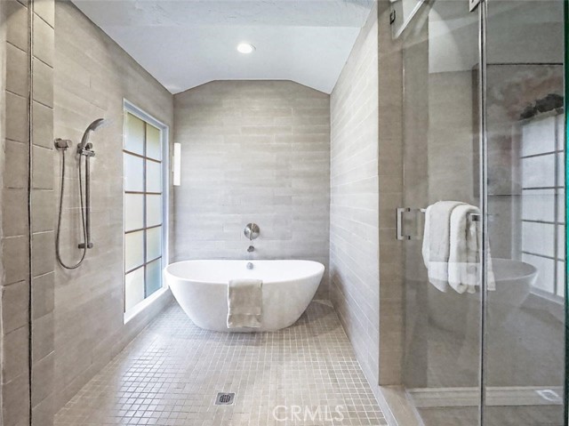 Bathtub and Shower in Primary Bathroom