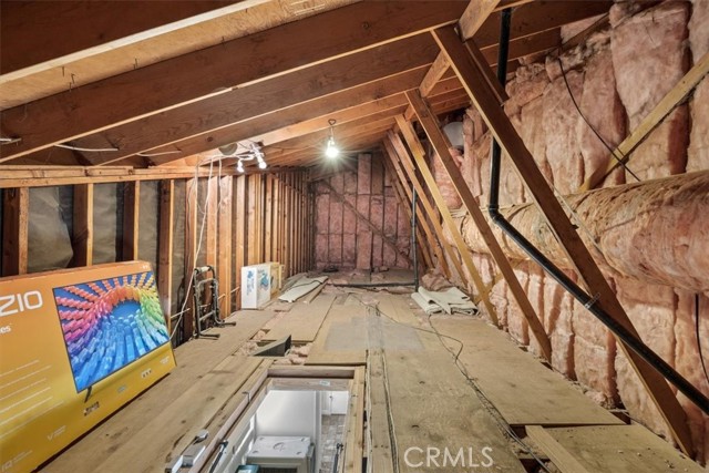 Storage above the laundry room