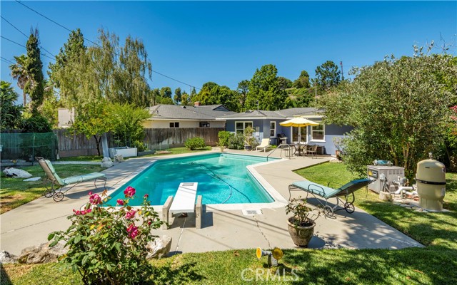 Diving board to pool and surrounding greenery.  Incredible privacy!