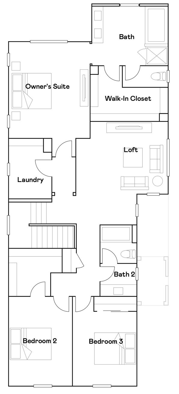 Residence 1 - Level 2 Floorplan