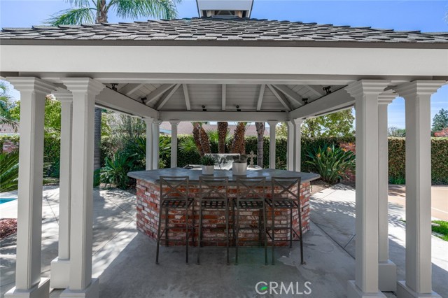 Gazebo with bar and bbq