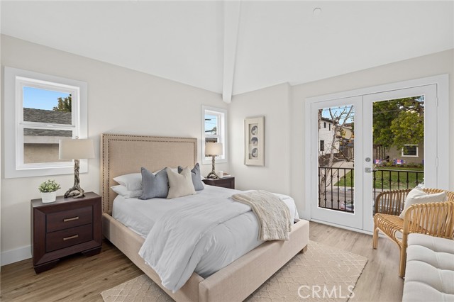 Bedroom two with French doors