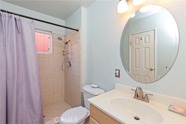 Primary Bathroom - Enjoy the natural light the high window brings to the room.