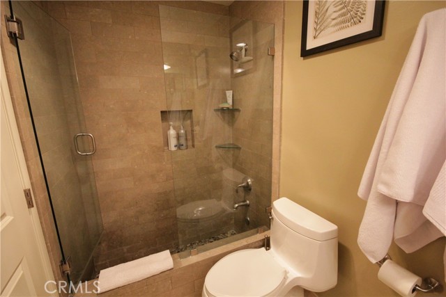 Walk-in shower over tub!