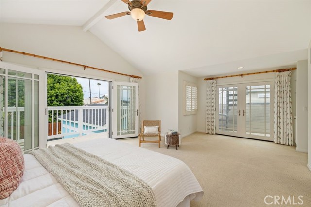 primary has 2 decks & spiral staircase to roof deck.