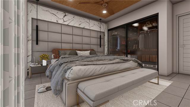 Completed interior layout of bedrooms B
