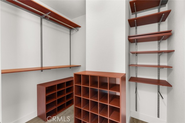 with walk-in closet