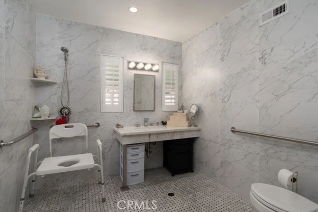 Large Bathroom with shower.