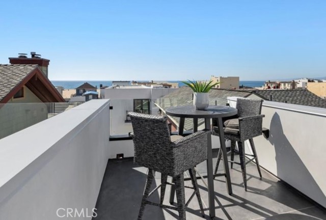 Roof deck with ocean view
