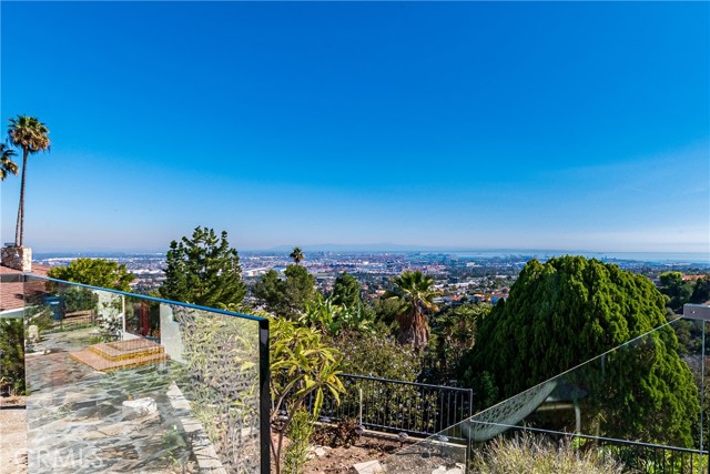 Glass railing lends a contemporary touch to the great view.