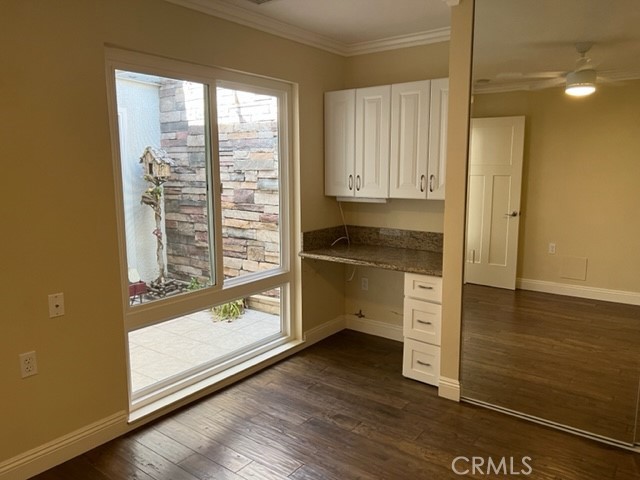 Guest bedroom looks out to the atrium.