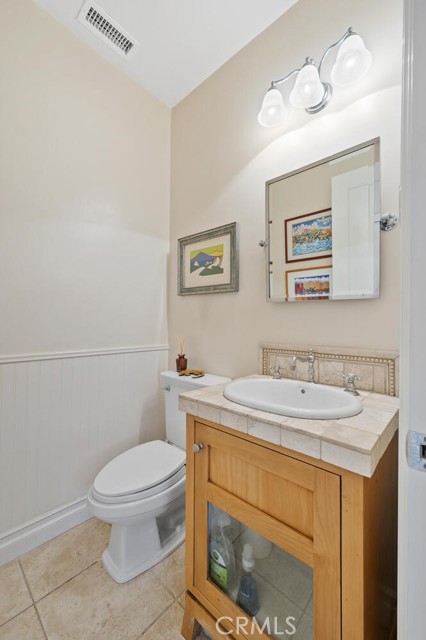 Half bath on main floor across from office room.