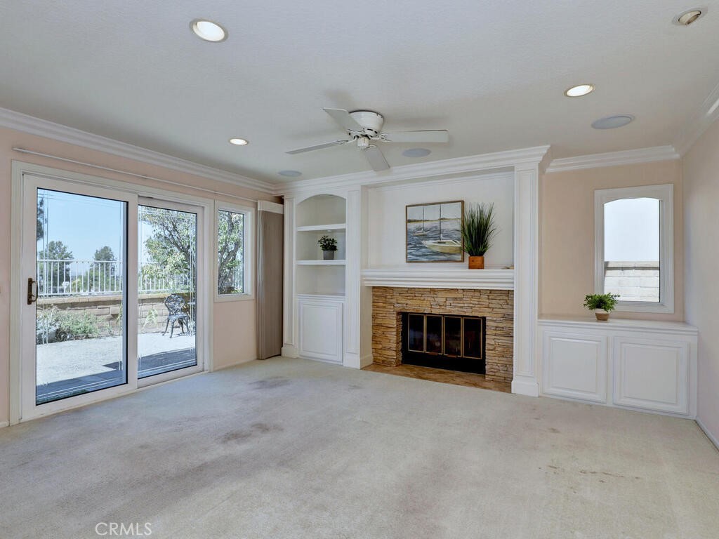 Beautiful fireplace in family room