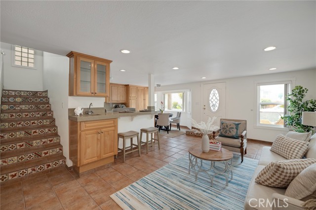 Living Room With Wet Bar