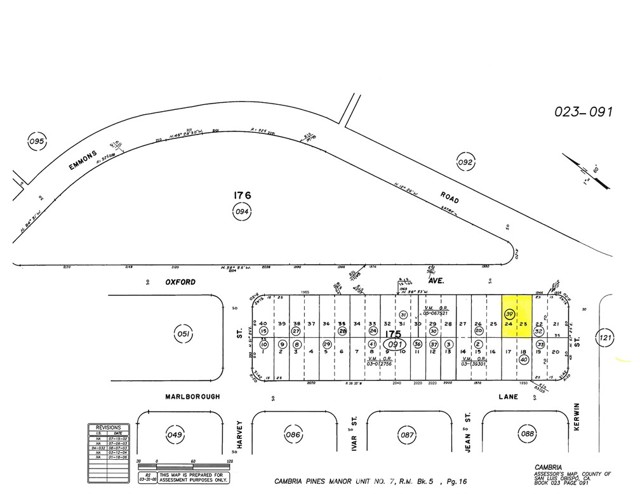 0 Oxford Avenue, Cambria, California 93428, ,Land,For Sale,0 Oxford Avenue,CRSC23157906