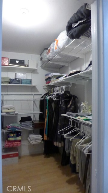 Walk-in closet in master suite