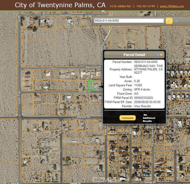 1104 Serrano Way, Twentynine Palms, California 92277, ,Land,For Sale,1104 Serrano Way,CROC23098698