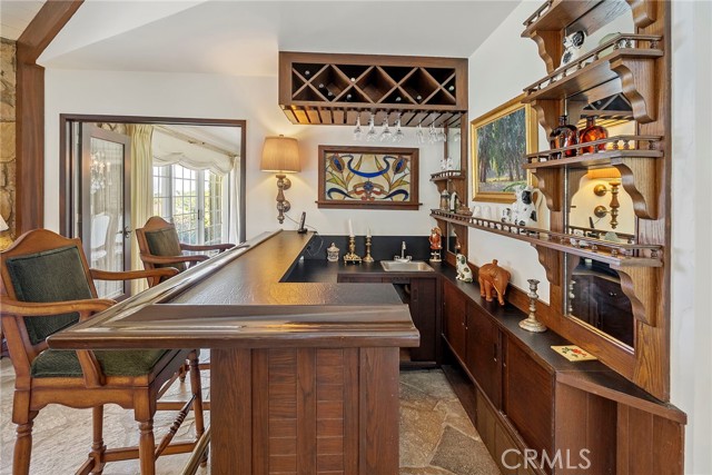 Wet bar perfect for entertaining.