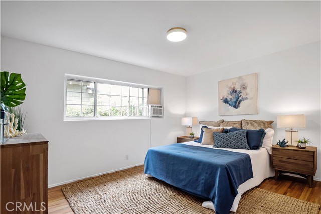 Bedroom #2 with original hardwood floors